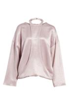 Women's Valentino Harness Detail Hammered Lame Top