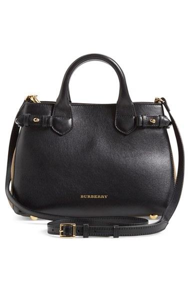 Burberry 'small Banner' Leather Tote -