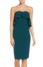 Women's Chelsea28 Ruffle Stretch Crepe Sheath Dress - Red