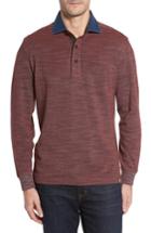Men's Thaddeus Patton Space Dyed Long Sleeve Polo, Size - Red