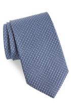 Men's Salvatore Ferragamo Filo Print Silk Tie, Size - Blue