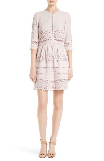 Women's Rebecca Taylor Adeline Eyelet Embroidered Popover Dress