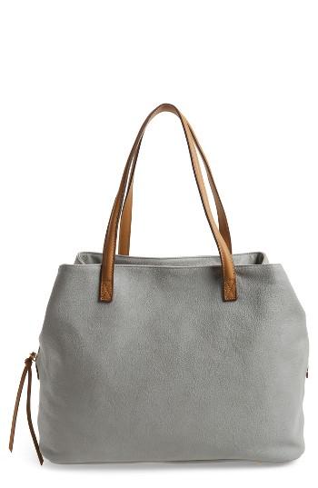 Sole Society Millar Faux Leather Tote - Grey