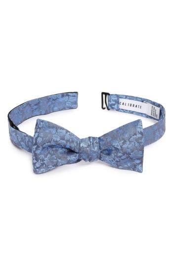Men's Calibrate Ramage Floral Silk Bow Tie, Size - Blue