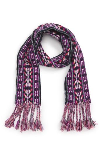 Women's Rebecca Minkoff Guitar Strap Tasseled Skinny Scarf, Size - Purple