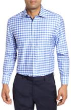 Men's English Laundry Regular Fit Check Dress Shirt - 32/33 - Blue