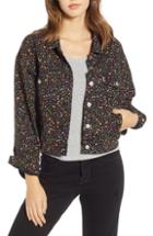 Women's Levi's Floral Print Slouch Trucker Jacket - Black