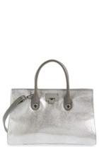 Jimmy Choo 'riley' Metallic Goatskin Leather Tote - Metallic