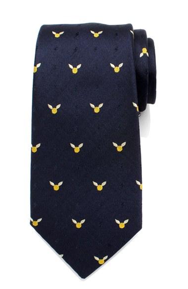 Men's Cufflinks, Inc. 'golden Snitch' Silk Tie