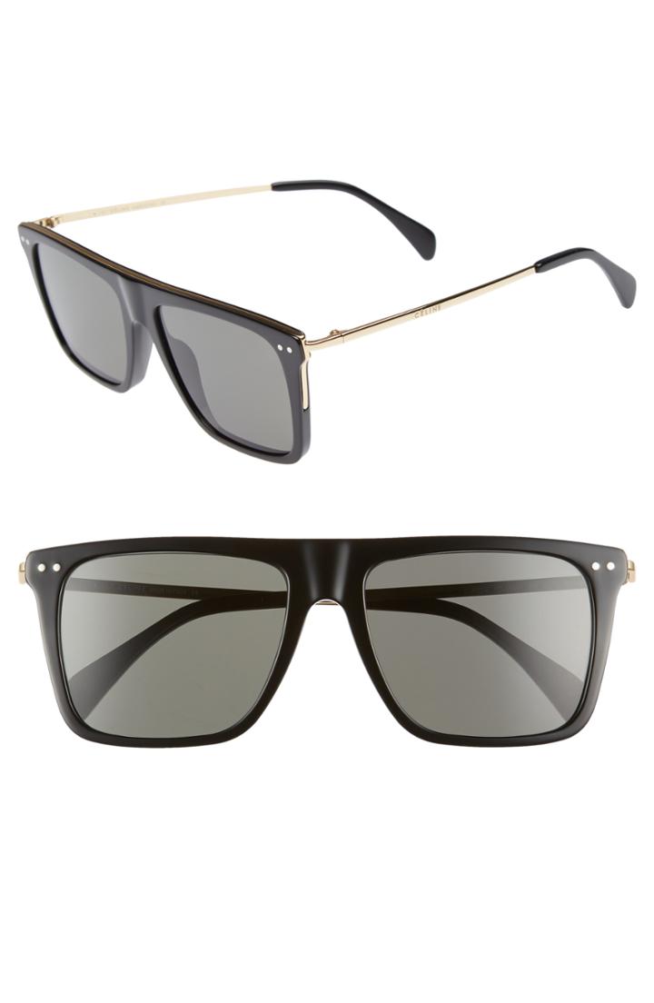 Women's Celine 54mm Polarized Flat Top Sunglasses -