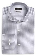 Men's Boss Mark Trim Fit Check Dress Shirt .5r - Blue