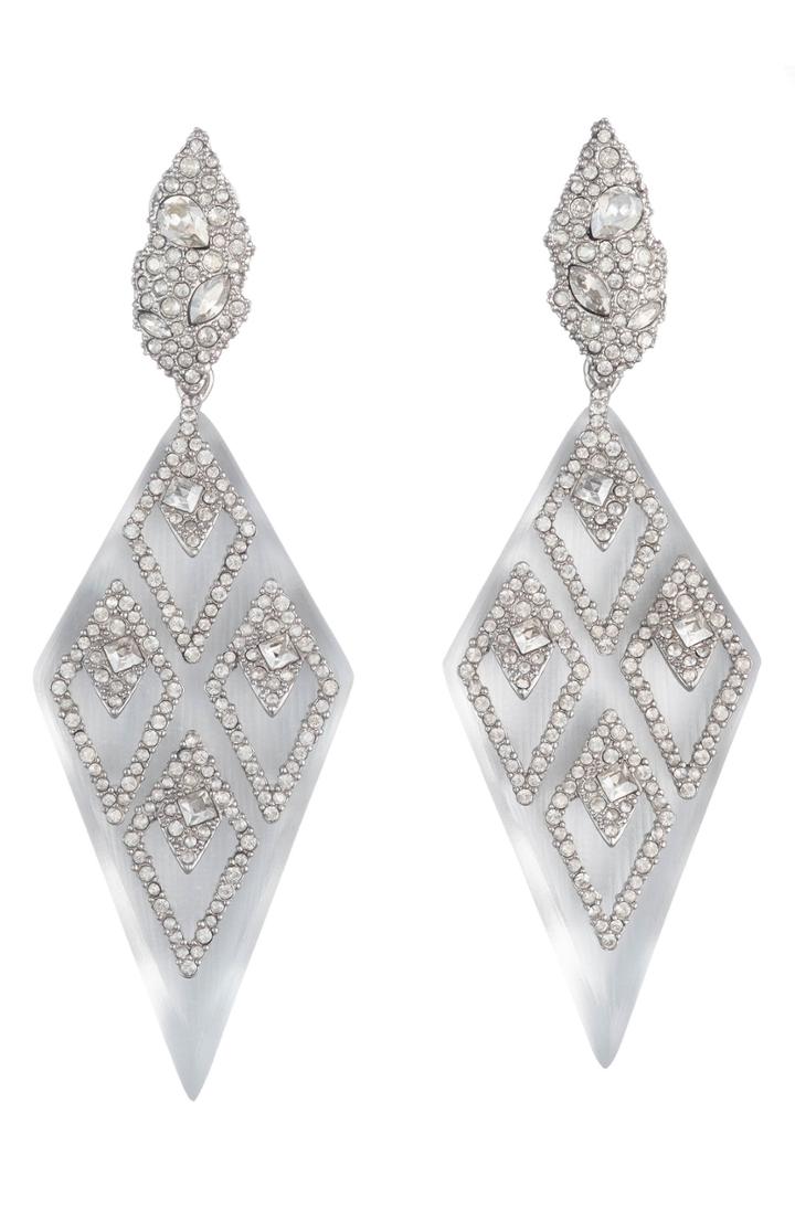 Women's Alexis Bittar Spiked Crystal Encrusted Clip-on Earrings