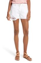 Women's Frame Le Grand Garcon Cutoff Denim Shorts - White