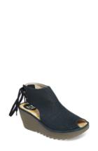 Women's Fly London Ypul Wedge Sandal .5-8us / 38eu - Blue