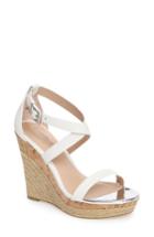 Women's Charles By Charles David Aden Platform Wedge Sandal M - White