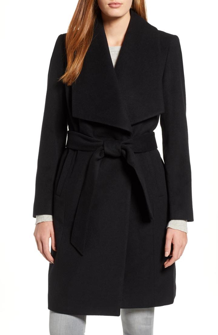 Women's Cole Haan Signature Slick Wool Blend Wrap Coat