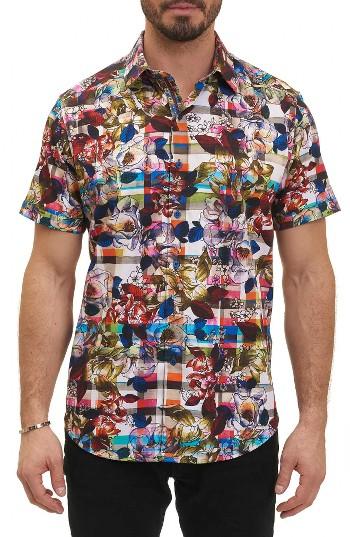 Men's Robert Graham Navin Classic Fit Sport Shirt, Size - Blue