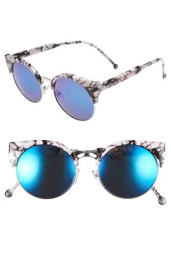 Women's Bp. 50mm Sunglasses - White Marble/ Blue