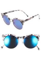 Women's Bp. 50mm Sunglasses - White Marble/ Blue