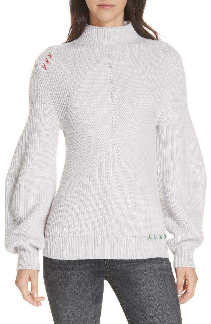 Women's Carven Puff Sleeve Merino Wool Sweater