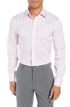 Men's Bonobos Jetsetter Slim Fit Stretch Check Dress Shirt - Pink