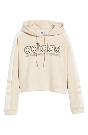 Women's Adidas Crop Moto Hoodie