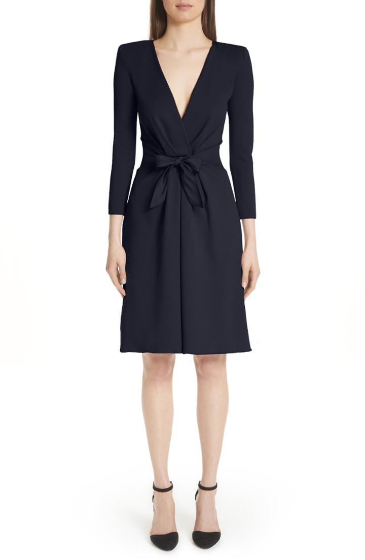 Women's Emporio Armani Bow Waist Dress Us / 44 It - Blue