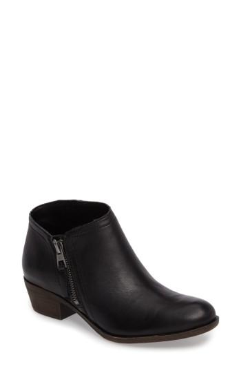 Women's Lucky Brand Brielley 2 Asymmetrical Bootie .5 M - Black