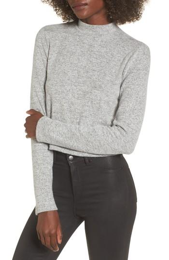 Women's Pst By Project Social T Crop Mock Neck Top - Grey