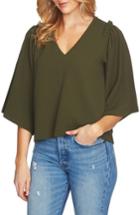 Women's 1.state V-neck Bell Sleeve Top, Size - Black