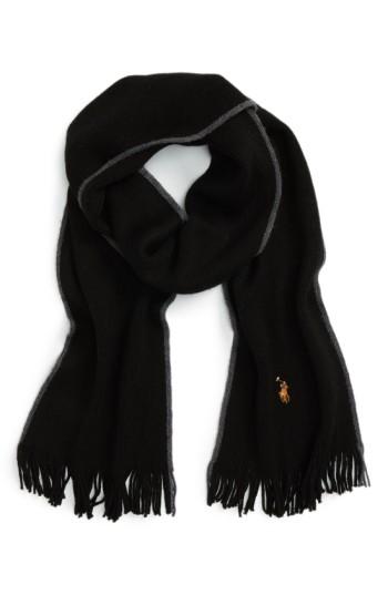 Men's Polo Ralph Lauren Merino Wool Scarf, Size - Grey