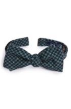 Men's The Tie Bar Woolf Houndstooth Wool Bow Tie, Size - Blue