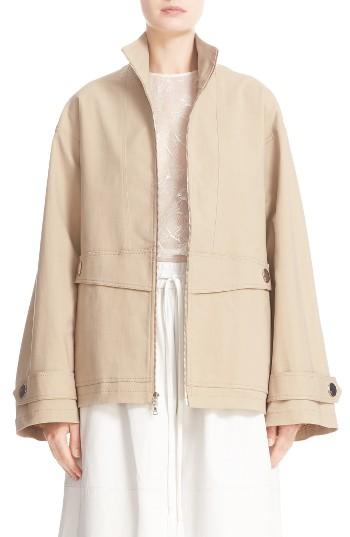 Women's Adam Lippes Stretch Cotton Anorak
