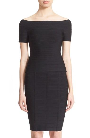 Women's Herve Leger 'francesca' Off Shoulder Bandage Top