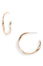Women's Halogen Hacked Classic Molten Hoop Earrings