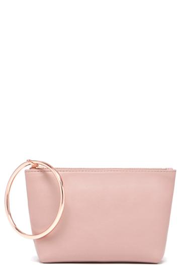 Thacker Small Ring Leather Pouch - Pink