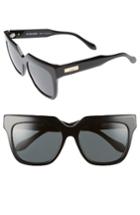 Women's Sonix Avalon 57mm Retro Sunglasses - Black/ Black Solid