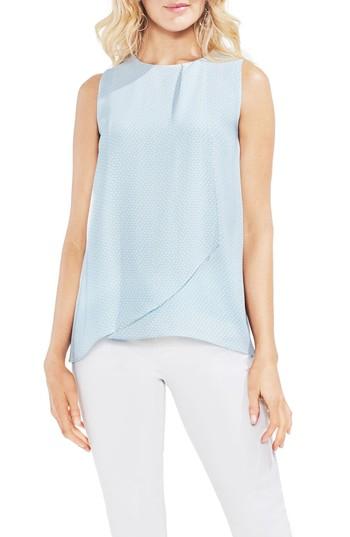 Women's Vince Camuto Cabana Foldover Stretch Crepe Top - Blue