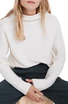 Women's Madewell Belmont Mock Neck Sweater, Size - White