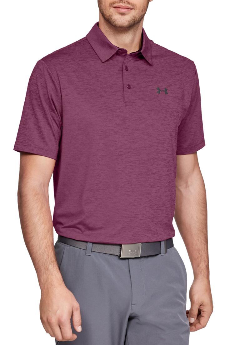 Men's Under Armour 'playoff' Loose Fit Short Sleeve Polo - Burgundy