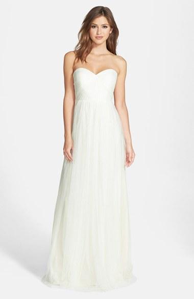Women's Jenny Yoo Annabelle Convertible Tulle Column Dress - Ivory