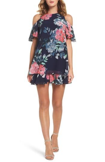 Women's Eliza J Tiered Chiffon Shift Dress