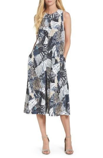 Women's French Connection Lala Palm Culotte Jumpsuit - Blue