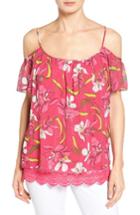 Women's Kut From The Kloth Elsia Print Cold Shoulder Top