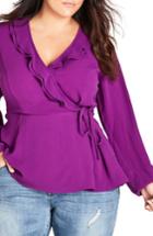 Women's City Chic Little Flirt Wrap Top