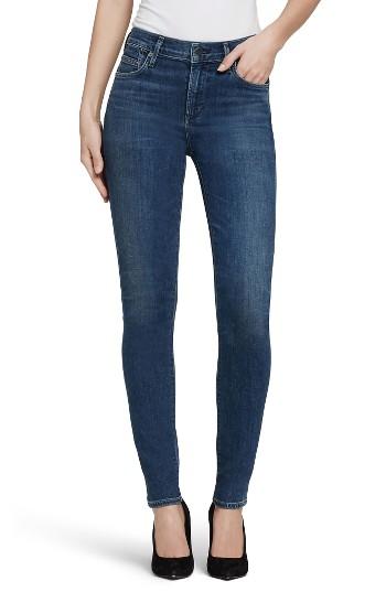 Petite Women's Citizens Of Humanity Rocket High Waist Skinny Jeans - Blue