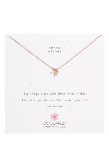 Women's Dogeared Three Wishes Cluster Charm Pendant Necklace