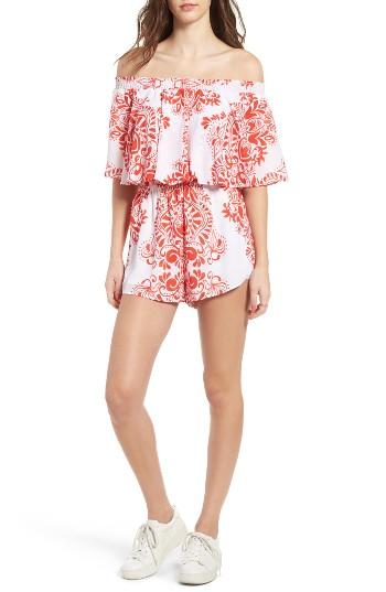 Women's Show Me Your Mumu Rosarita Off The Shoulder Romper