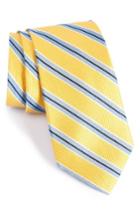 Men's Nordstrom Men's Shop Classic Stripe Silk Tie, Size - Yellow