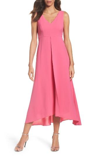 Women's Adrianna Papell Overlay Chiffon Jumpsuit - Pink